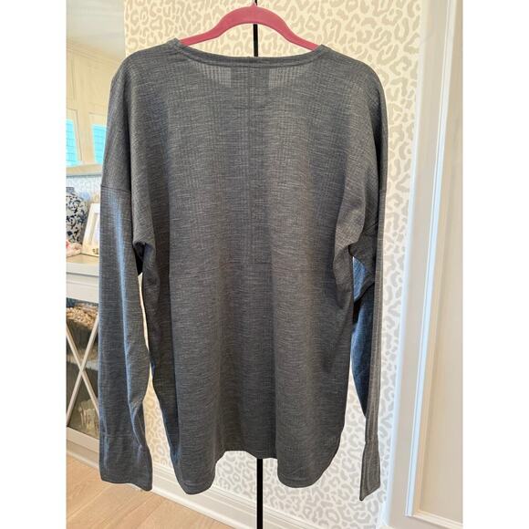 Nike Yoga Men's Cool Grey Heather Dri-FIT Crew Top Size L - Picture 6 of 8